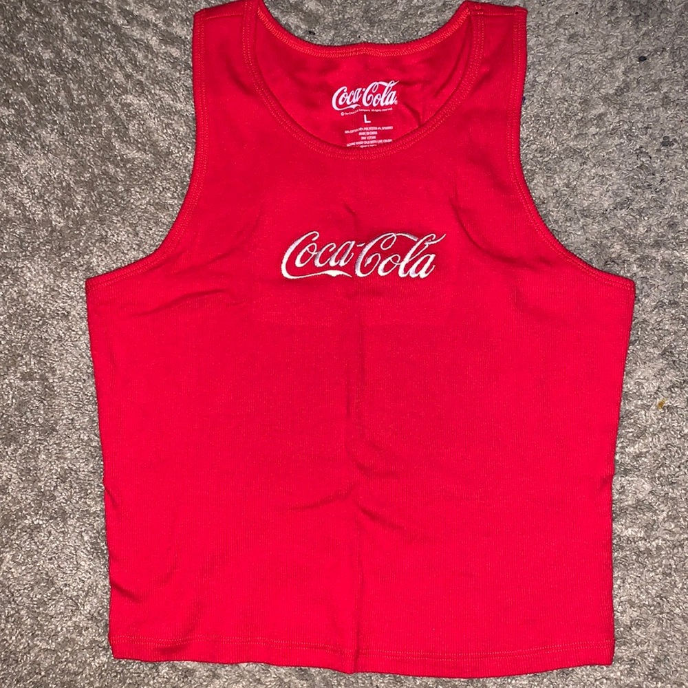 Red Coca Cola Tank Top - Cropped